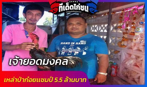 เจ้ายอดมงคล ไก่ชนเหล่าป่าก๋อย แชมป์ 5.5 ล้าน