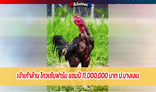 เจ้าเก้าล้าน โกวเซ้มฟาร์ม แชมป์ 11,000,000 บาท ป.บางเลน เจ้าเก้าล้าน โกวเซ้มฟาร์ม แชมป์ 11,000,000 บาท ป.บางเลน