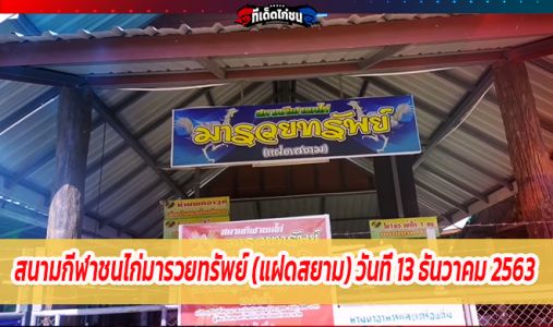สนามกีฬาชนไก่มารวยทรัพย์ (แฝดสยาม) วันที่ 13 ธันวาคม 2563 สนามกีฬาชนไก่มารวยทรัพย์ (แฝดสยาม) วันที่ 13 ธันวาคม 2563