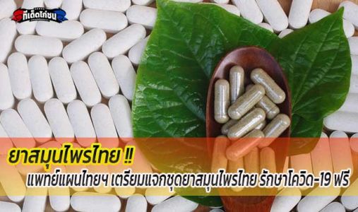 แพทย์แผนไทยฯ เตรียมแจกชุดยาสมุนไพรไทย รักษาโควิด-19 ฟรี